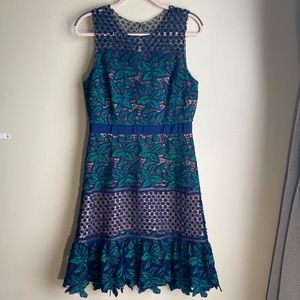 Embroidered Fit & Flare Dress